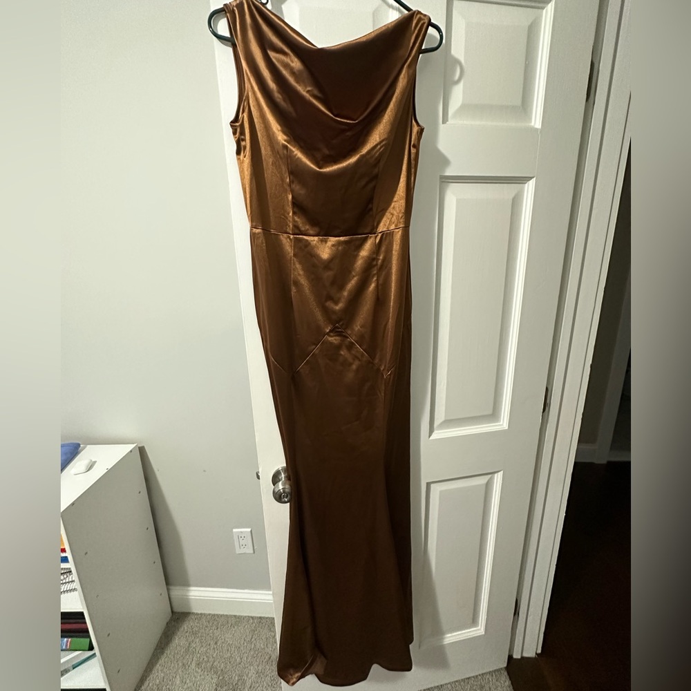 Sleeveless cowel neck dress